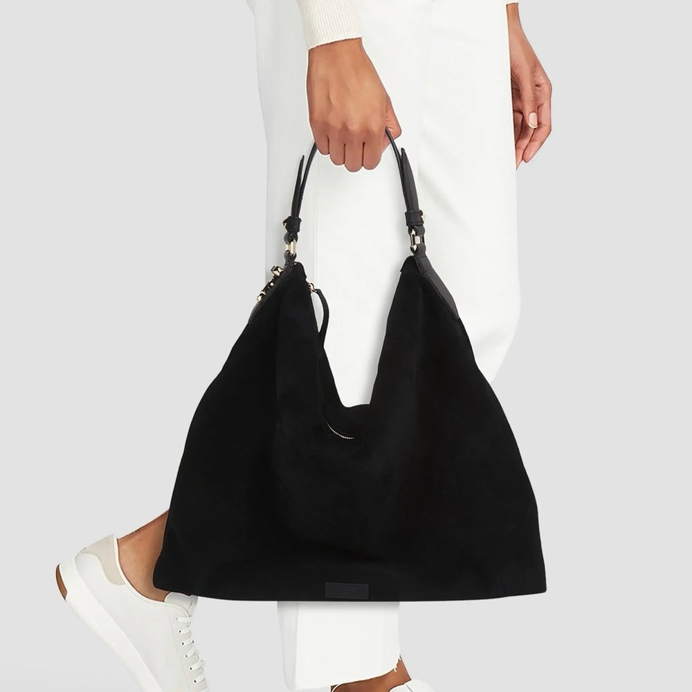 Jimmy Choo Black Suede Hobo Bag